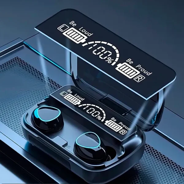Fone De Ouvido Sem Fio M10 Bluetooth Com Powerbank Microfone Infinity - Imagem 3