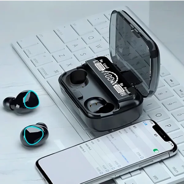 Fone De Ouvido Sem Fio M10 Bluetooth Com Powerbank Microfone Infinity - Imagem 4
